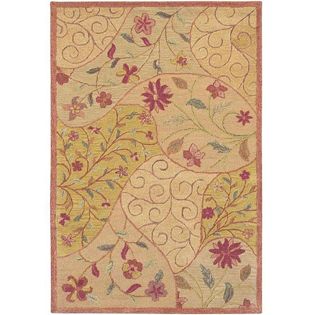 Hand tufted Corn Silk Beige Wool Rug (8 x 106)