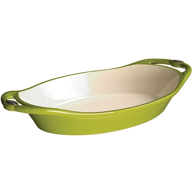 Lodge Green Enamel 2 quart Oval Casserole