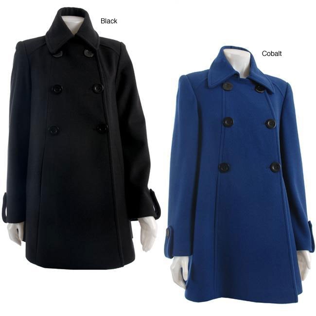 Trilogi Womens Double breasted Swing Coat  