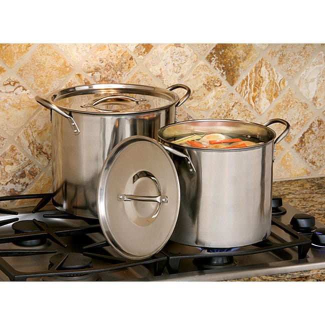 Cooks Pro Stainless Stockpots (Set of 2)  