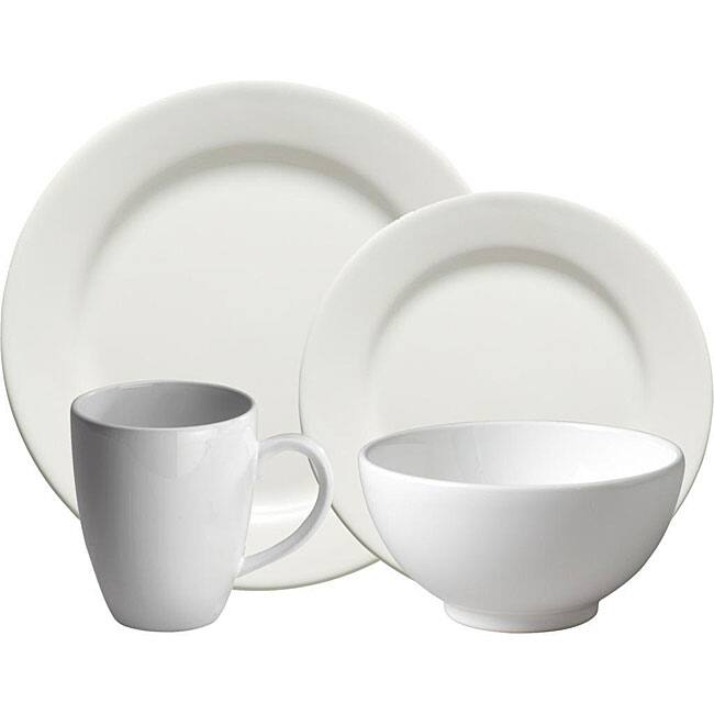 Waechtersbach Four-piece White Dinnerware Set