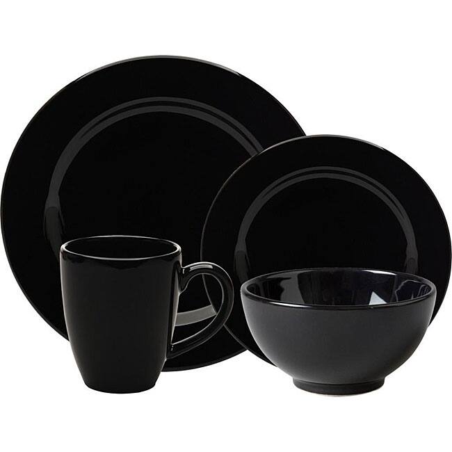 Waechtersbach 4-piece Black Dinnerware Set
