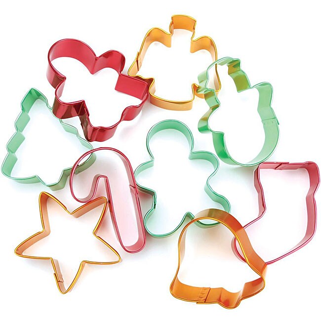 Colored 'Holiday' Metal Cookie Cutters (Pack of 9) Free Shipping On