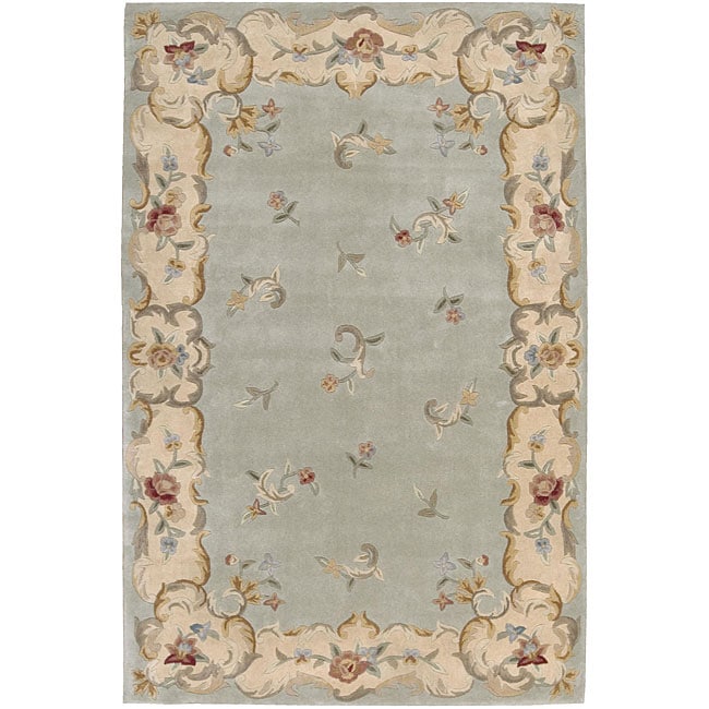 Nourison Hand tufted Lisette Sage Wool Rug (8' x 10'6) Nourison 7x9   10x14 Rugs