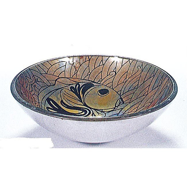 DeNovo Pastel Koi Foil Glass Vessel SInk  