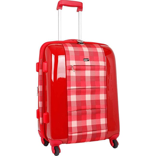 J World Red Plaid 'Laurel' 21-inch Expandable Hardside Carry-on Upright