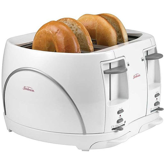 Sunbeam 6277 4slice White Toaster Free Shipping On Orders Over 45