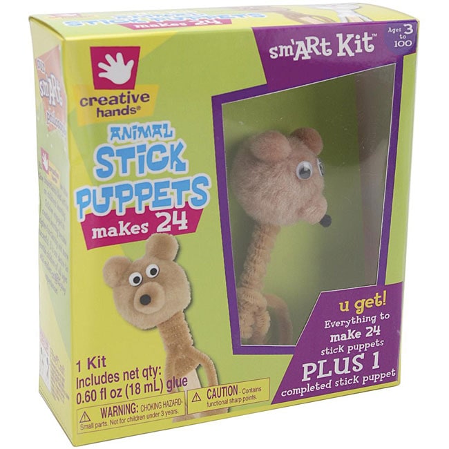 Fibre Craft Creative Hands Animal Stick Puppets Foam Kit  
