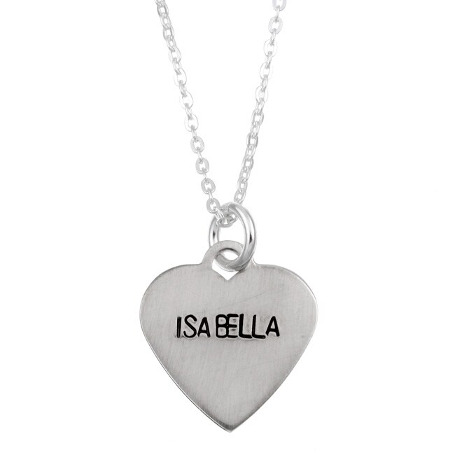 Sterling Essentials Sterling Silver 'Isabella' Name Necklace Free