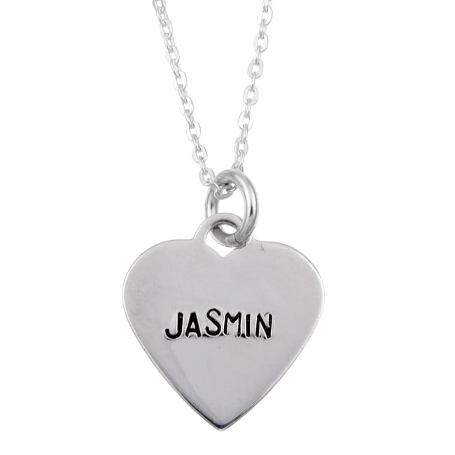   Essentials Sterling Silver Jasmin Name Necklace  