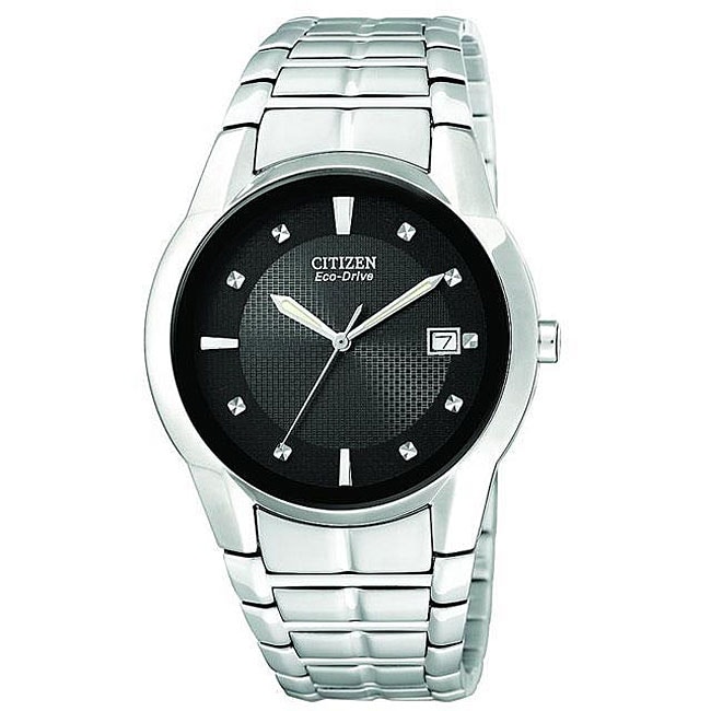  Mens Eco drive Stainless Steel Watch Compare $200 