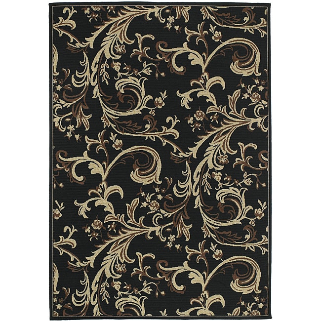 Cafe Black Floral Indoor/Outdoor Rug (6 x 9) Today $124.99 4.8 (6