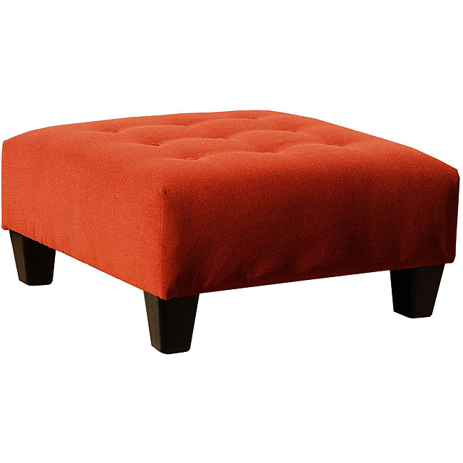 Rust Textured Tufted Cocktail Ottoman Free Shipping Today Overstock