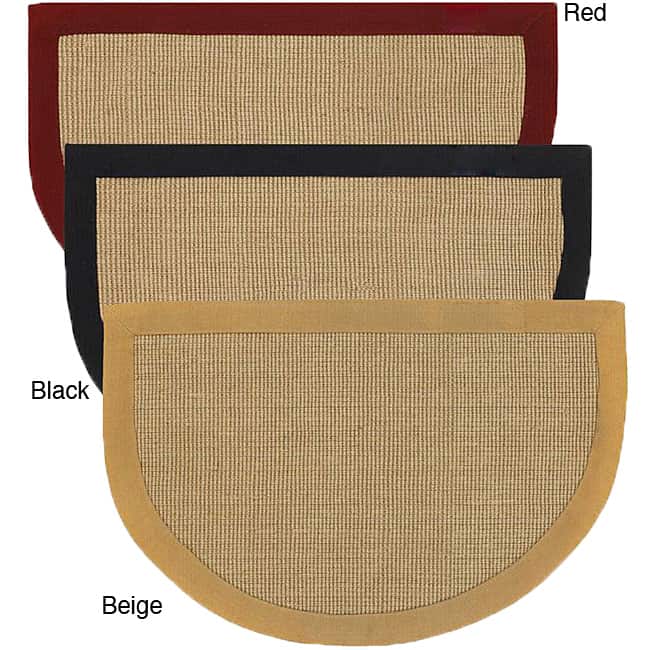 Artist's Loom Hand-woven Contemporary Border Natural Eco-friendly Sisal Rug (2'x3') (Set of 2)