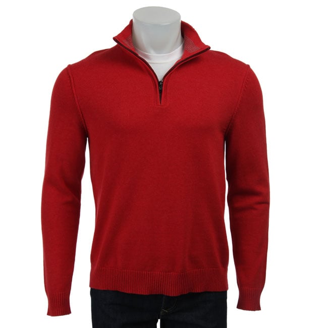 Calvin Klein Men's Combed Cotton Quarter-zip Sweater - Free Shipping On ...