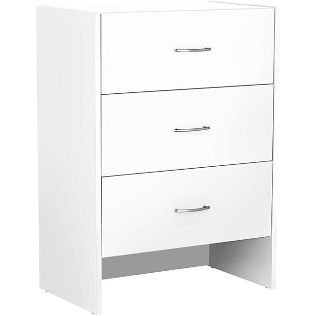 Simple White Closet Threedrawer Chest Dresser Free Shipping Today