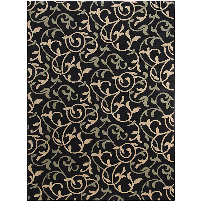 Cafe Collection Floral Indoor/Outdoor Rug (8'9 x 12'9)