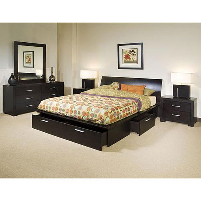 Monaco Queen size Platform Storage Bed  