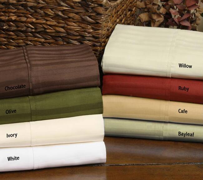 Luxury Cotton 300 Thread Count Dobby Stripe Sheet Set