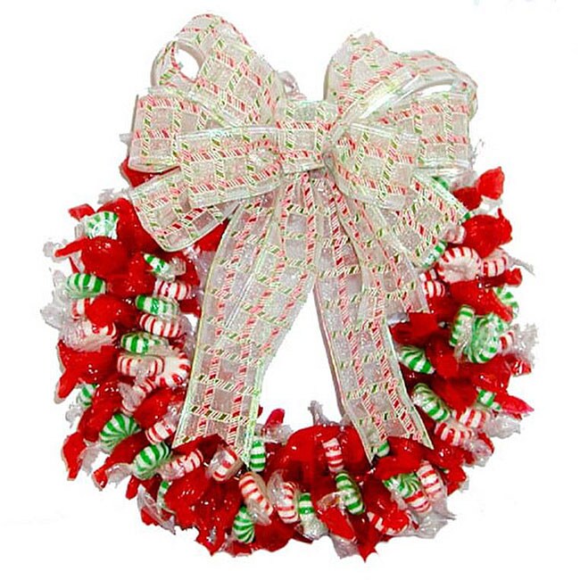 Spearmint/ Peppermint/ Cinnamon Candy Wreath  