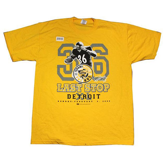 Jerome Bettis Yellow Last Stop Short sleeve T shirt  