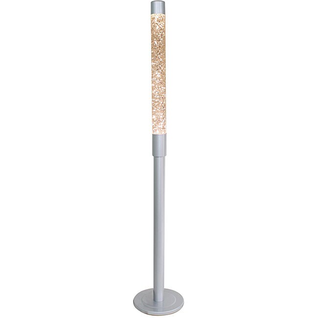 Silver Glitter Motion Tower Lamp  