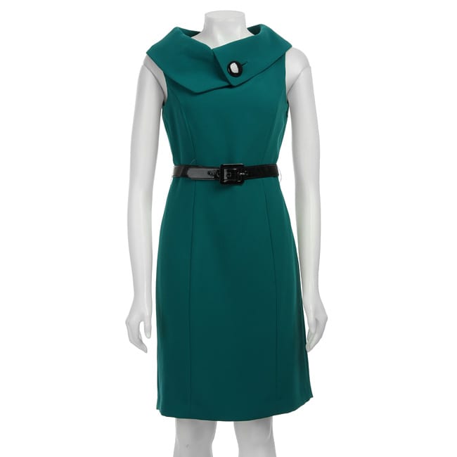 Silk sheath dress with envelope collar dress for women out olive
