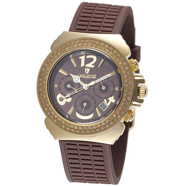 Lancaster Italy Womens Diamond Pillo Chronograph Watch   