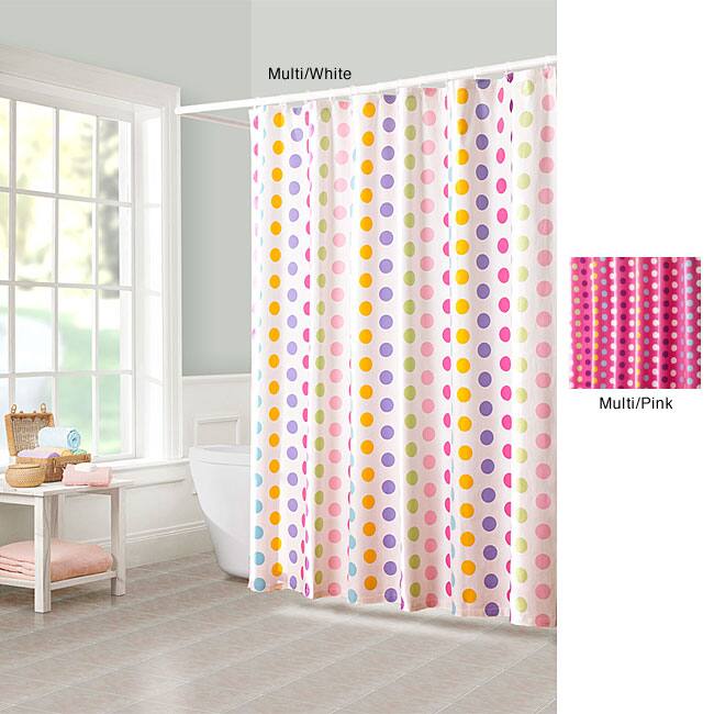 Mariachi Dot Fabric Shower Curtain