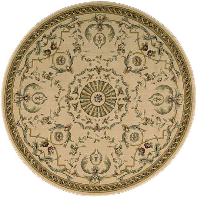 Nourison Arcadia Beige Floral Rug - 3'3" x 5'3"