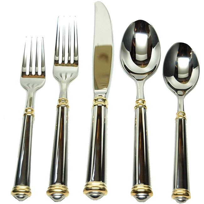 Cambridge Henna Hh Two tone 20 piece Flatware Set  