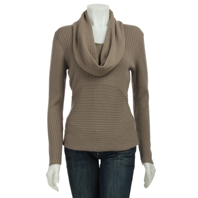 Lafayette 148 Womens Mocha Deluxe Wool Sweater