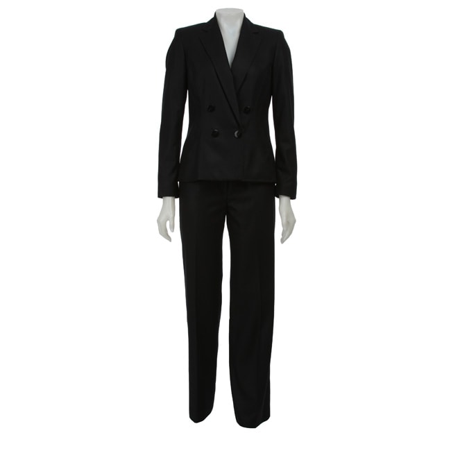 Kasper Women's Double-breasted Tuxedo-style Pant Suit - Overstock ...