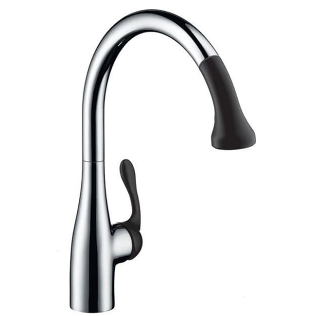   Allegro E Chrome/ Black Gourmet Kitchen Faucet  