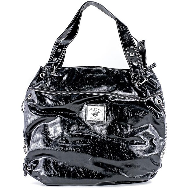 Beverly Hills Polo Club Shiny Black Tote Bag Free Shipping On Orders