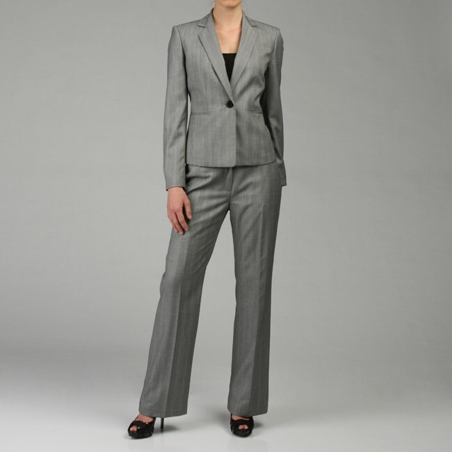 Kasper Women's Tonal Stripe 1-button Pant Suit - 12514617 - Overstock ...