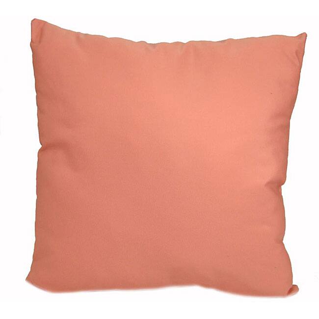 Solid Coral 24-inch Outdoor Floor Pillow