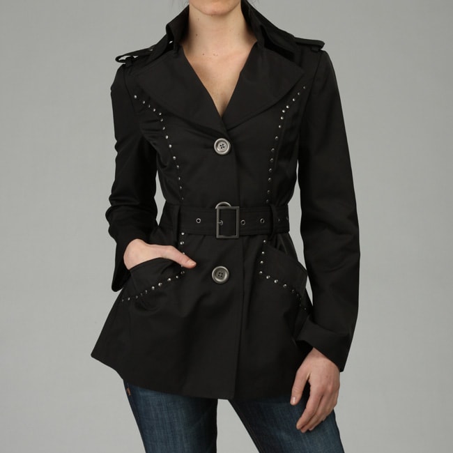 Miss Sixty Womens Nailhead Detail Trench  ™ Shopping