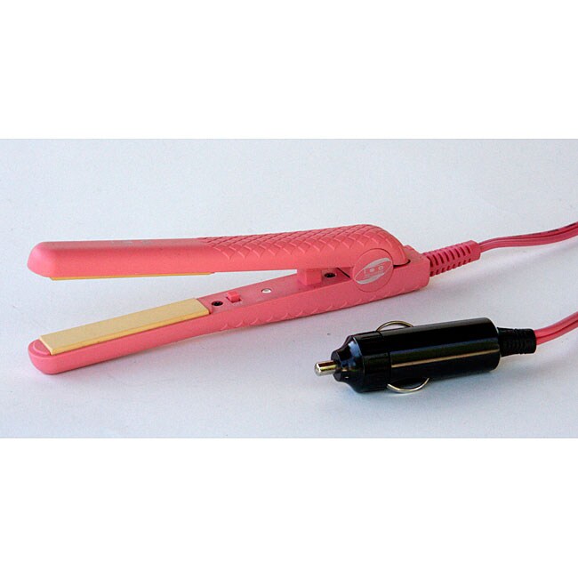   Pink 0.5 inch Tourmaline Hair Straightener for Car Use  
