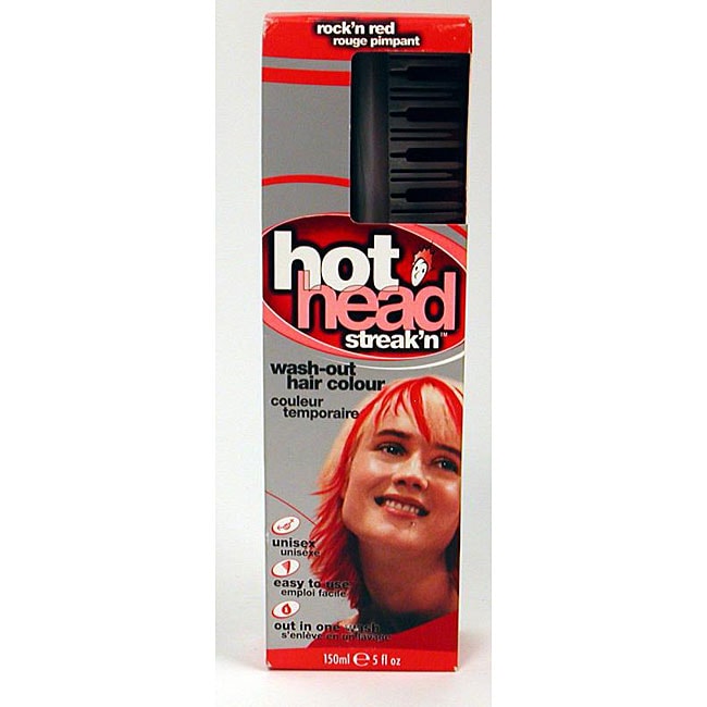 HotHead Streakn 5 oz Rockn Red Hair Color (Pack of 4)   