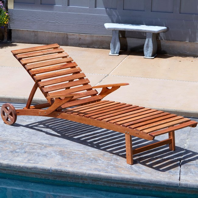 Eucalyptus Wood Adjustable Sun Lounger