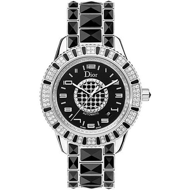 Christian Dior Women's Christal Black Diamond Watch - Free Shipping ...