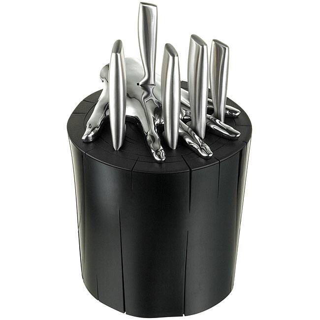 Five Finger Fillet Black Kitchen Knife Holder designed by Raffaele Iannello