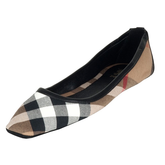 Burberry Womens Check Ballet Flats   Slippers  