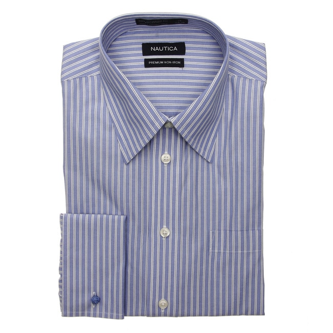 Nautica Men's Non-iron French Cuff Dress Shirt - Overstock™ Shopping ...