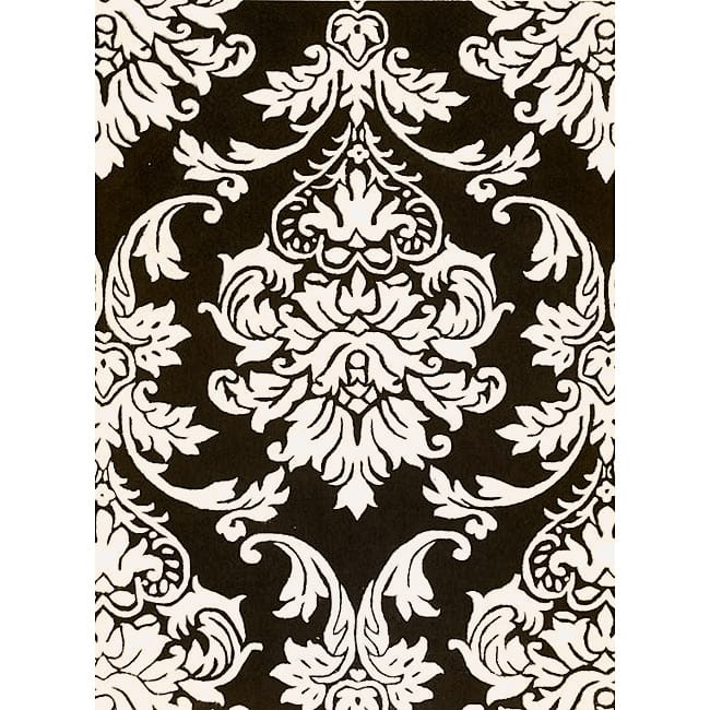 Alliyah Handmade Black New Zealand Blend Wool Rug (4' x 6') - 4' x 6'