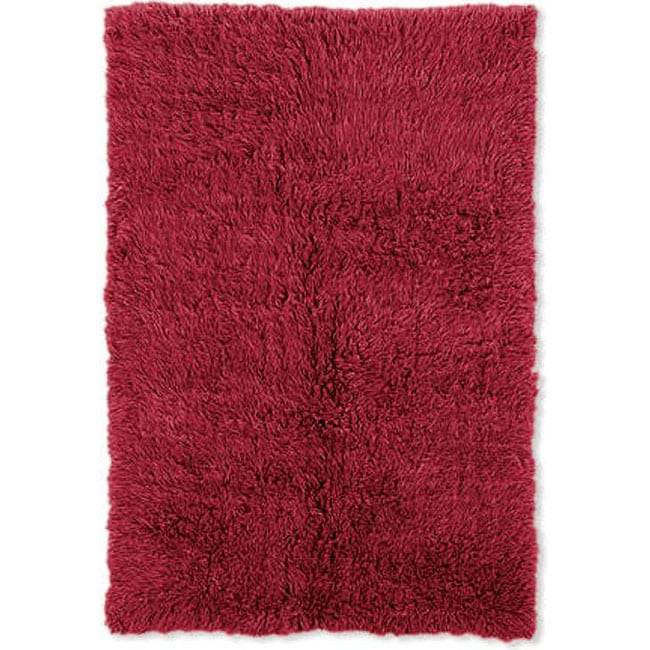 Premium Flokati Red Rug (8 x 10)  