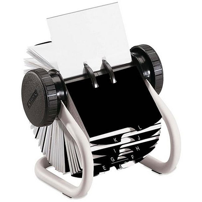 Shop Rolodex White Rotary Business Card File Free Shipping Orders Over $45 Overstock