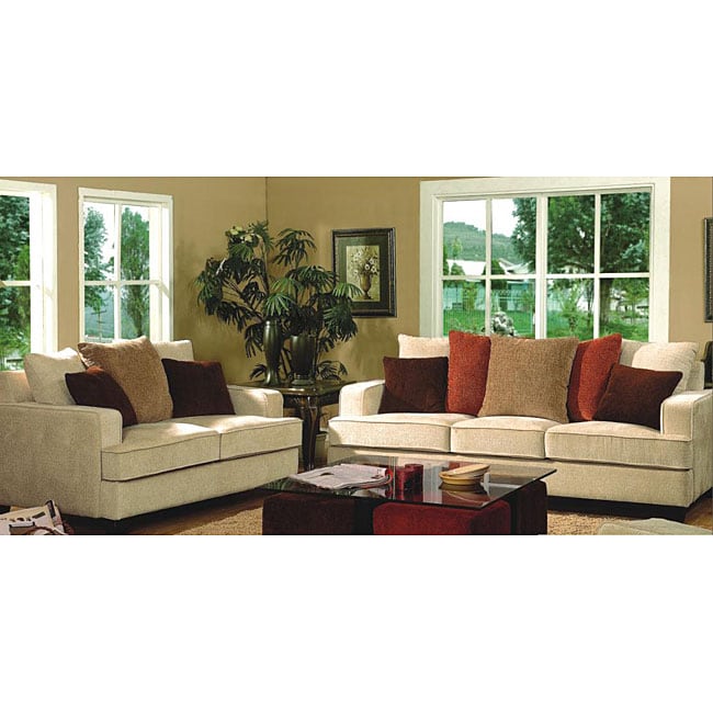 Caridee 2 piece Chenille Sofa Set  