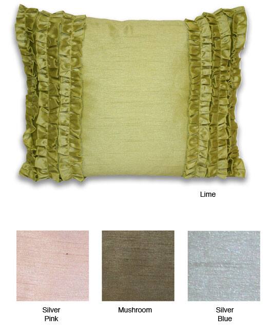 Lilly Ruffle Faux Silk Throw Pillow
